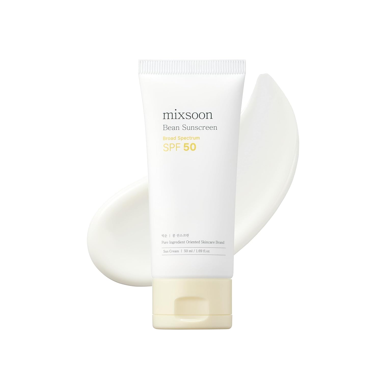 mixsoon Bean Sunscreen SPF 50 Airy Texture Type For Face Korean Skin Care 1.69 fl oz / 50ml