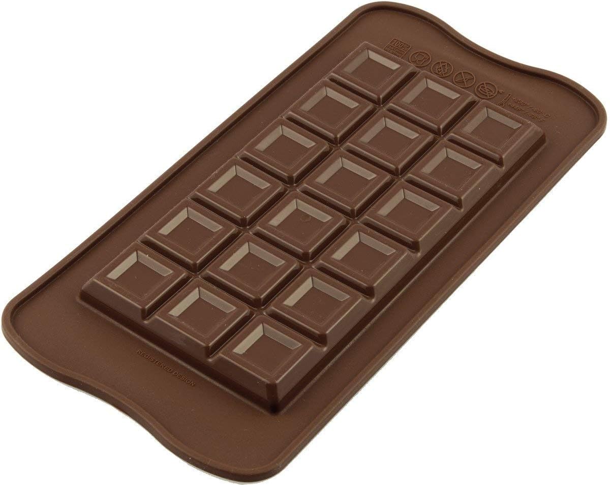 Silikomart 22.137.77.0065 Chocolate Tablet Bar - 6.06 x 3.03 x 0.35 inches