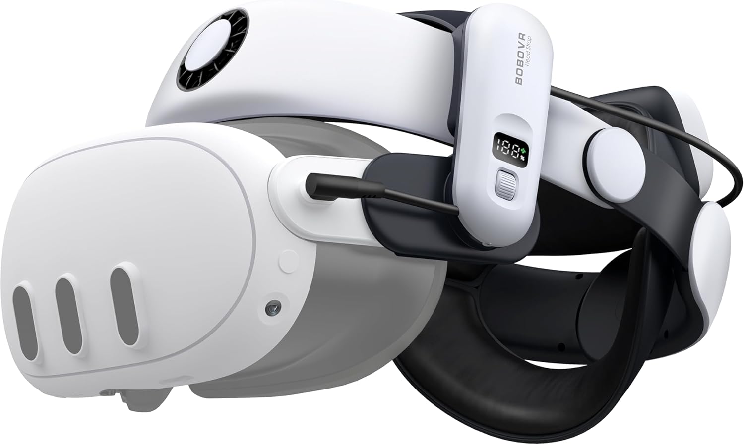 BOBOVR S3 Pro Battery Strap Accessories,Head air Conditioning and 10000mah hot-swappable Battery Pack,Compatible with Meta Quest 3/Quest 3s