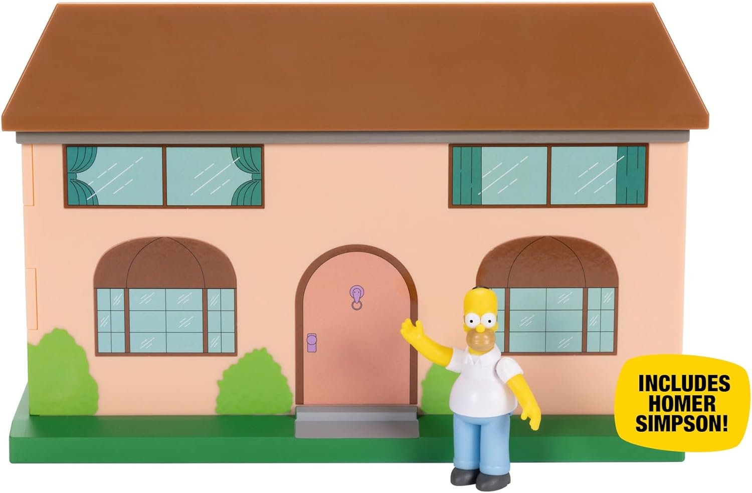 THE SIMPSONS Living Room Diorama House Playset by JAKKS Pacific, Includes 6cm Scale Homer Figurine and Accessories, Fun Interactive Features, for Kids and Collectors
