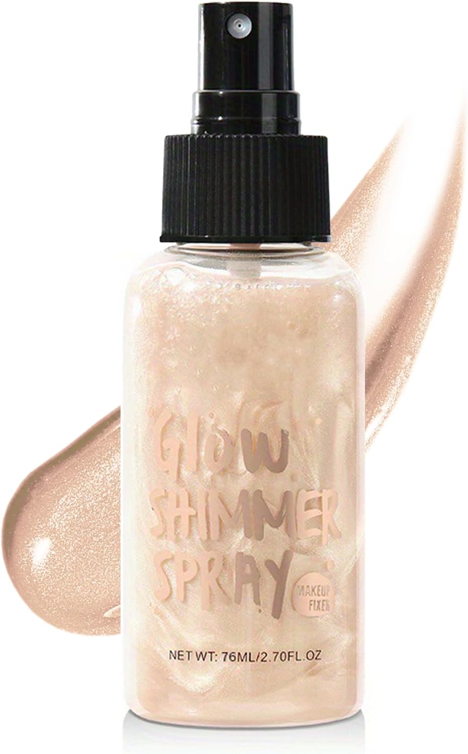 Body Shimmer Oil - Waterproof Body Luminizer Liquid Highlighter Makeup - Moisturizing Non-sticky Glow Shimmer Spray - Face&Body Smooth Light Glow Illuminator