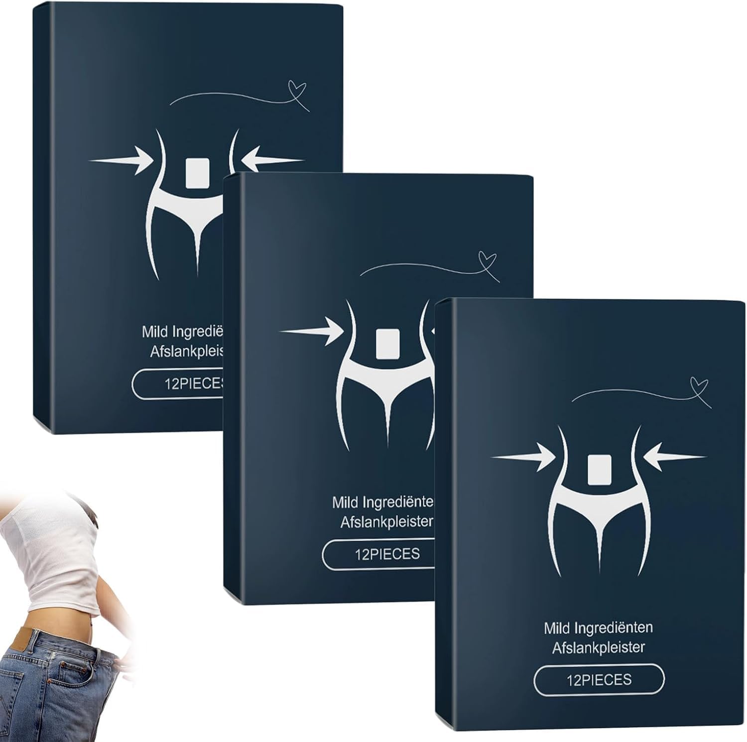 36pcs Upgraded Trim Patch, Slimming Patches for Weight Loss, Natural Ingredients for Women & Men, Gentle & Safe, Improves Circulation for Smooth Texture & Silhouette Support