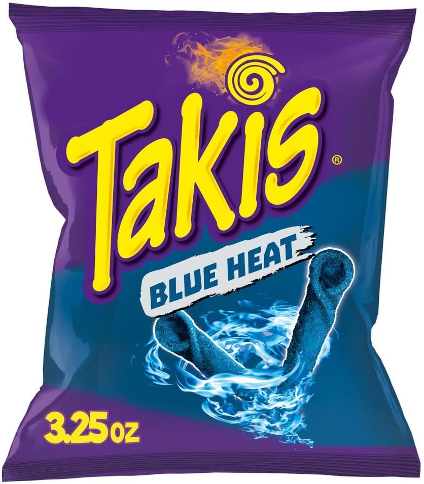 Takis Blue Heat 3.25oz (92.3g) Hot Chilli Pepper Tortilla Chips American USA Import