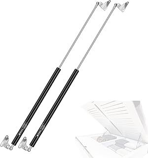 28 inch 180lbs/801N Gas Struts Springs Shocks with L-Type Mounts for Heavy Duty Lid RV Bed Door Murphy Bed, Floor Hatch Door, Basement Floor Door, Set of 2