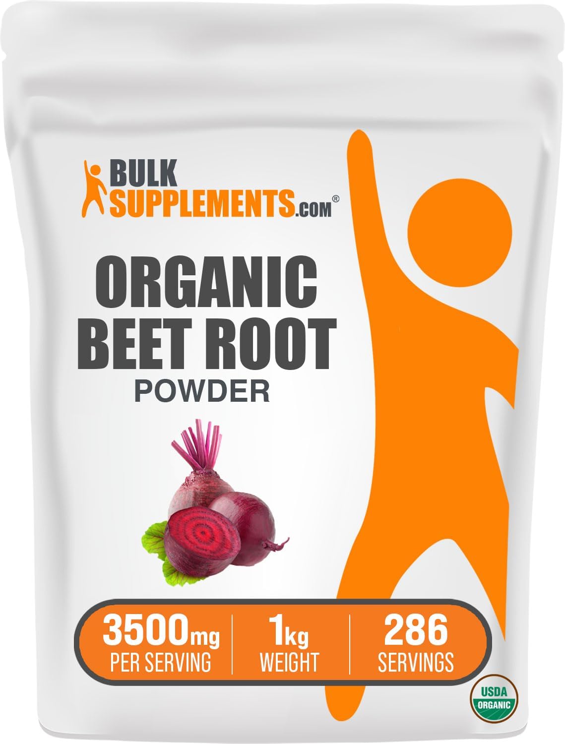 BulkSupplements.com Organic Beet Root Powder - Beet Powder Organic, Beetroot Supplement - Superfood Supplement, Vegan & Gluten Free - 3500mg per Serving, 1kg (2.2 lbs) (Pack of 1)