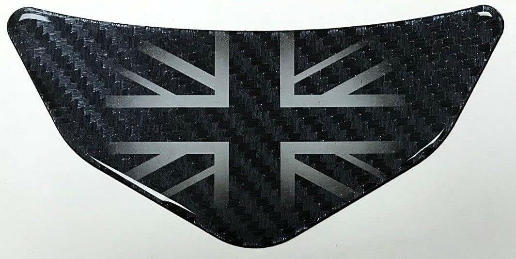 Gelz UK Carbon Fibre effect Car - Motorcycle Chevron Domed Sticker/Decal