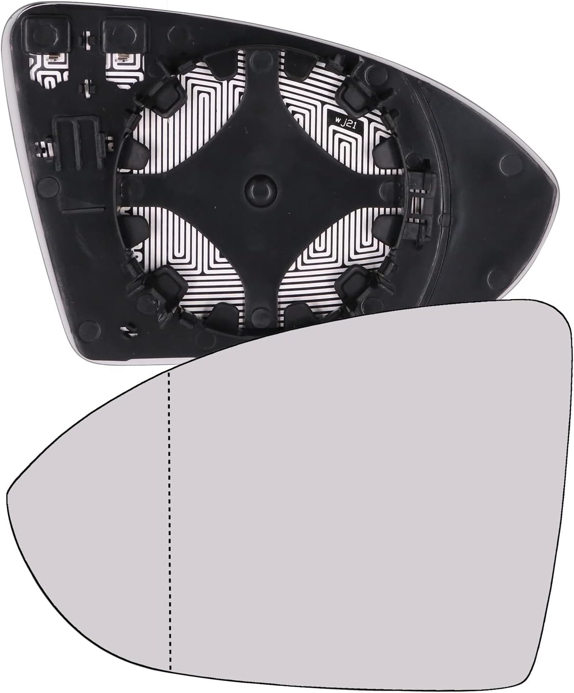 KYYET Left Side Wing Mirror Glass Compatible with vw Golf MK7 2013-2020 Power Heated White