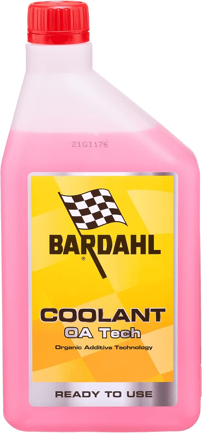 Bardahl - Coolant OA Tech Antifreeze Coolant, Prediluted and Ready to Use Radiator Fluid for Motorcycles, Scooters, Quads with Oat Fluids, -37°C +108°C, 1 Litre