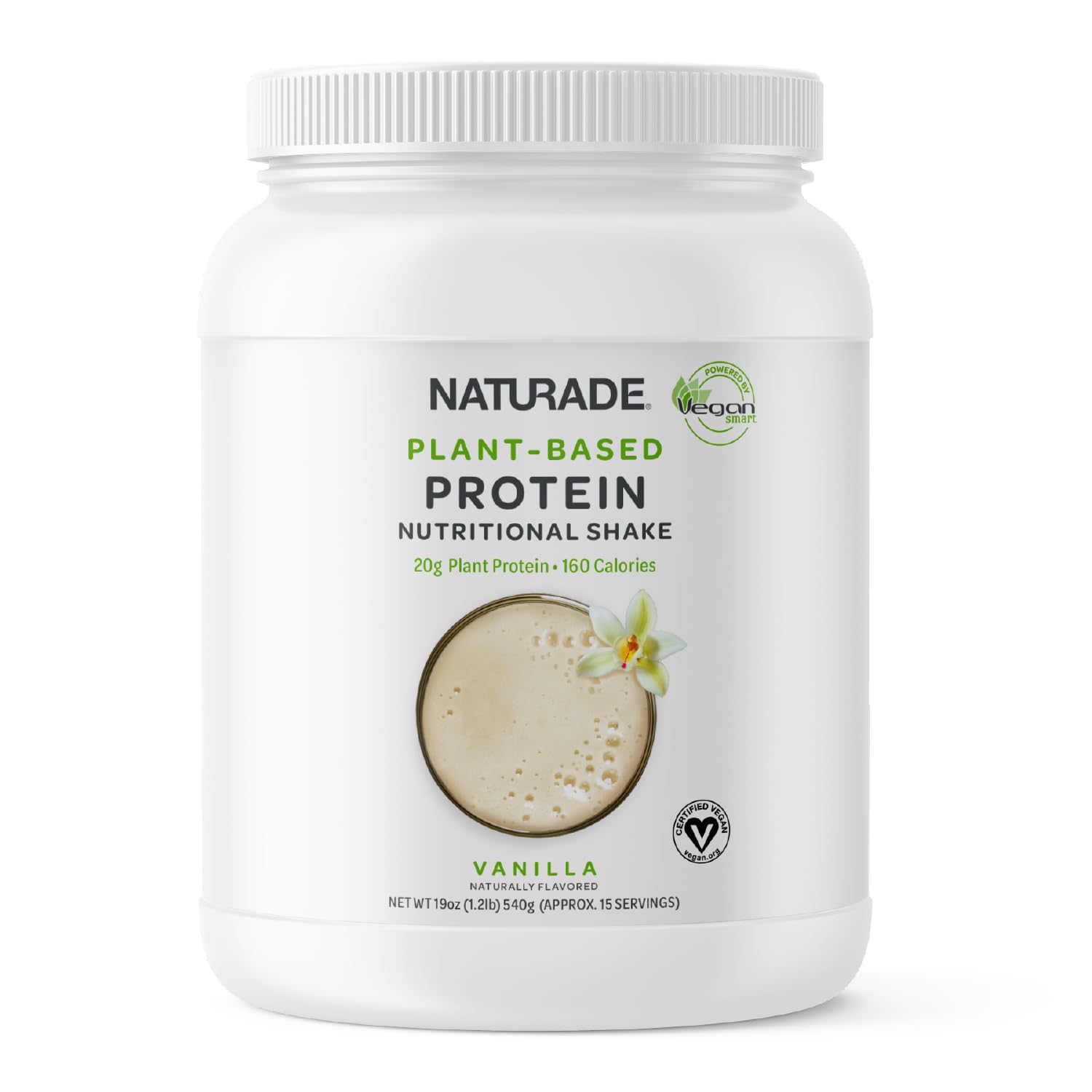 Naturade Plant Based VeganSmart Pea Protein - Vanilla - 19 oz