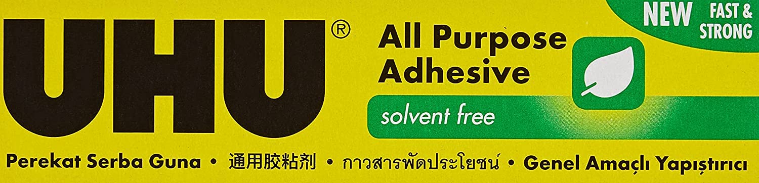 UHU All Purpose Adhesive Clear Glue 33ml Tube (Pack of 3)