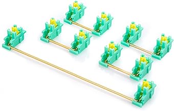 Snap-in Stabilizers Plate Mounted Mechanical Keyboard Customized Repair Plate Stabilizer 2U/6.25U Stabilizers for Mechanical Keyboard (Green+Lemoncolor)