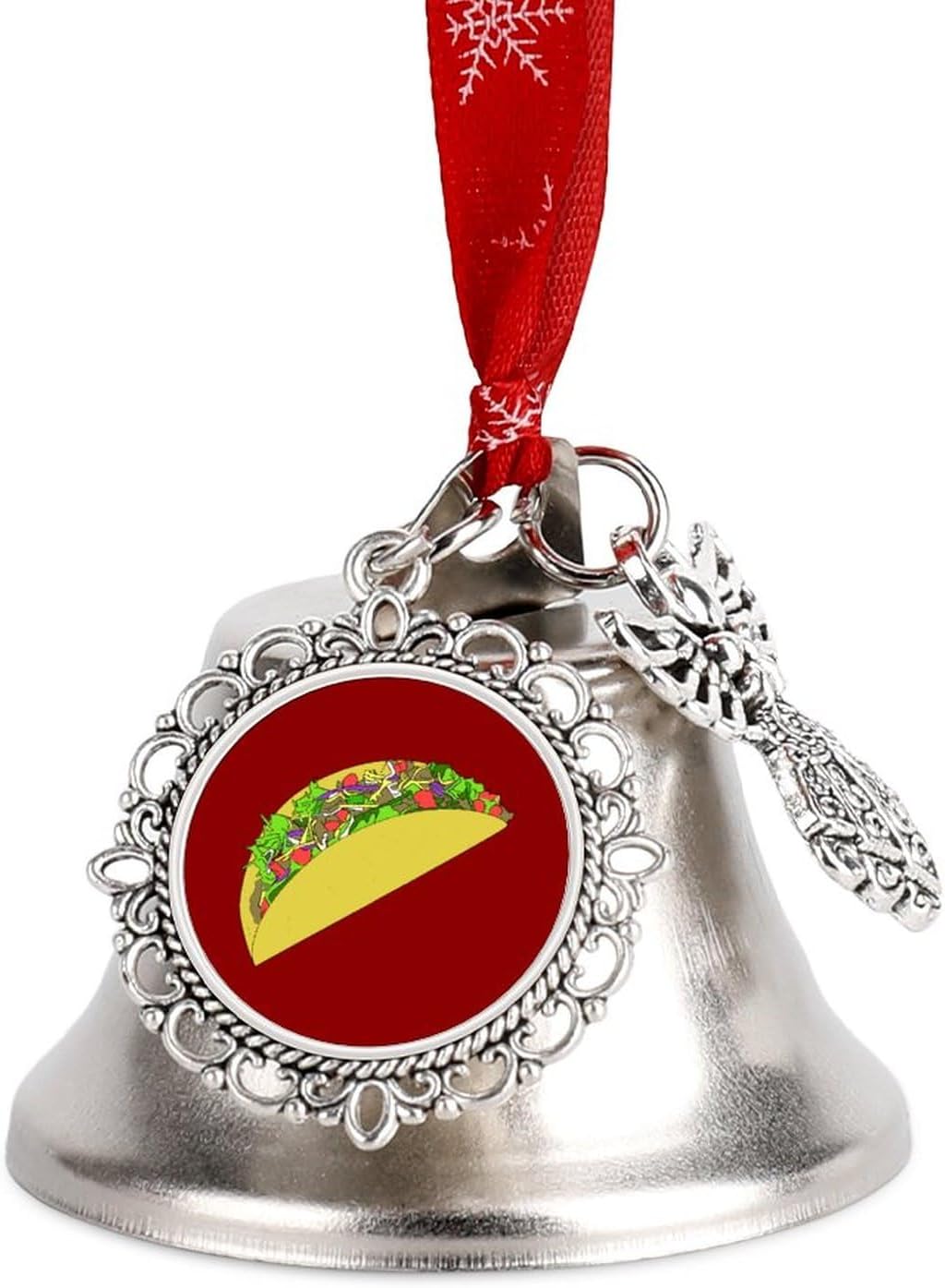 Taco Christmas Bells Ornament Christmas Tree Hanging Decoration for Home Party Festival Wing Bell