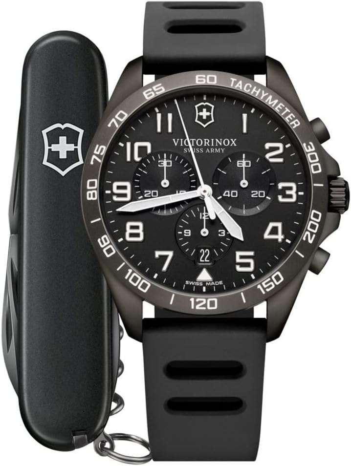 Victorinox Men's FieldForce Sport Chrono, Men's Analogue Quartz Watch, Water Resistant to 100 m, Case Diameter 42 mm, Strap 21 mm