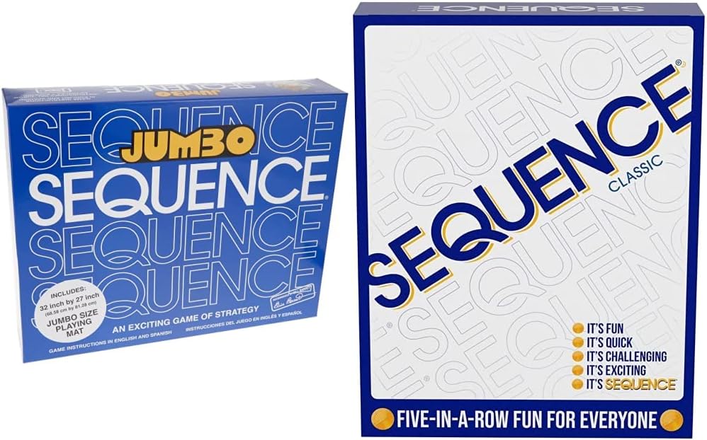 Jumbo Sequence | Fun Family Strategy Game | For 2-12 Players | Ages 7+ & Goliath Games Sequence, Fun Family Strategy Game, For 2-12 Players, Ages 7+