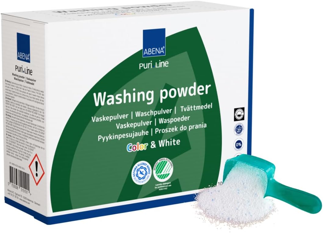 ABENA Washing Powder | 1.65kg Washing Soap For Clothing | Whites & Colours | Hypoallergenic Fragrance-Free Detergent Powder For All-Round Use