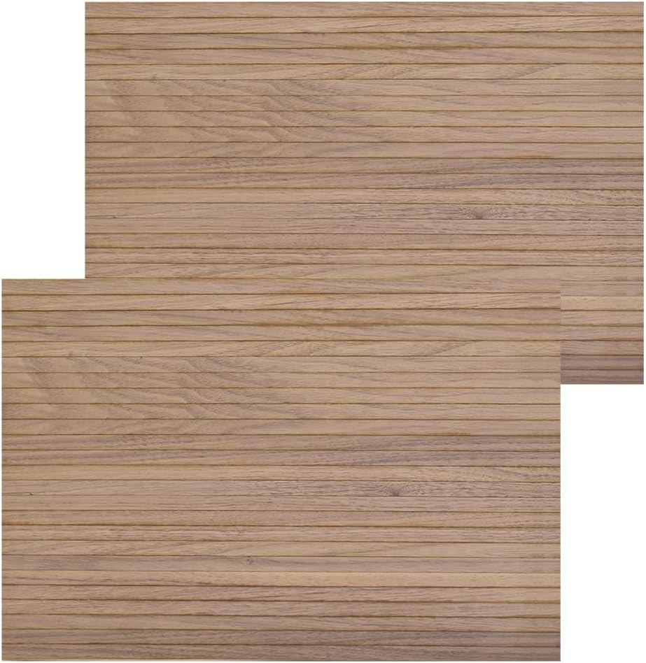 iLAND Dollhouse Flooring 17”x11” 2pcs, Miniature Dollhouse Accessories fit Dollhouse Furniture on 1:12 Scale and 1:6 sacle (Classic Walnut)