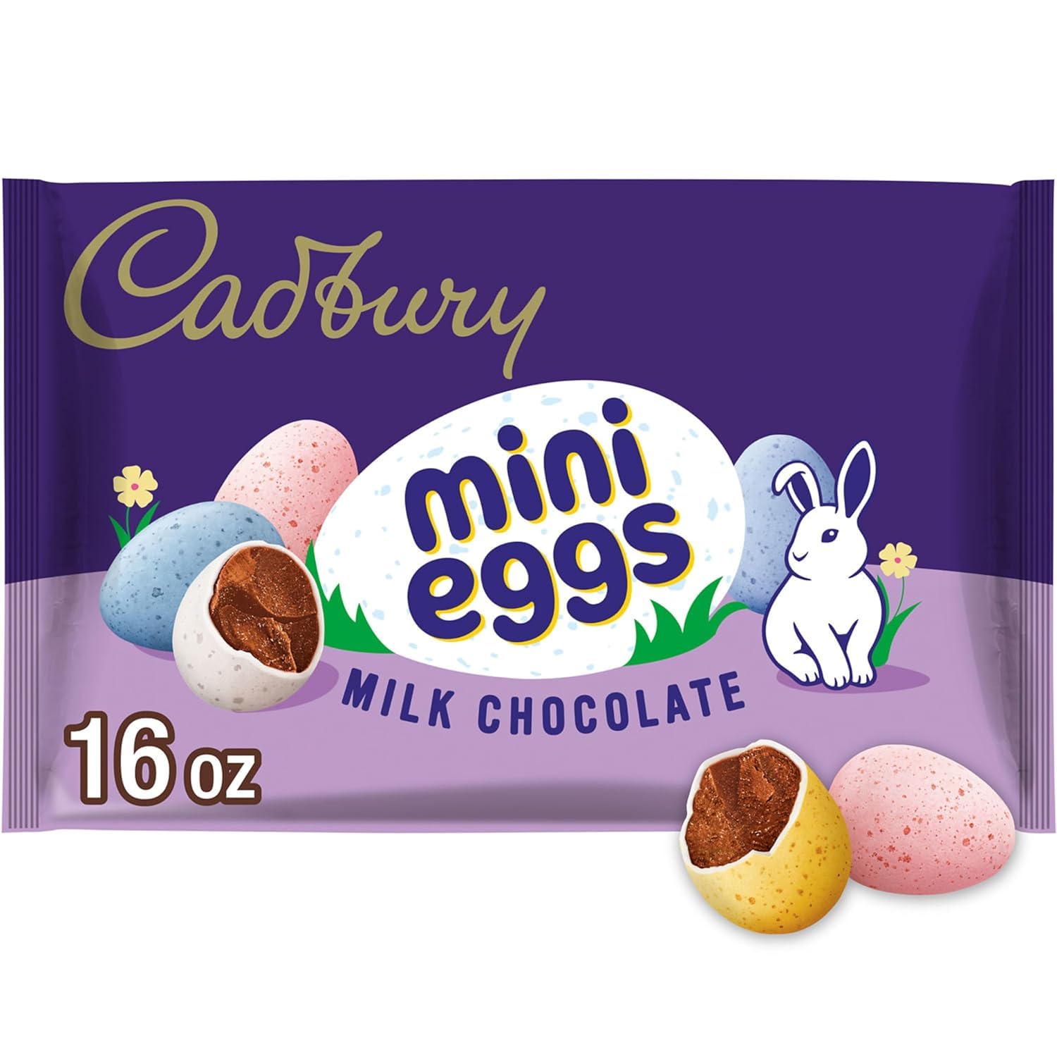 CadburyMini Eggs Milk Chocolate Candy 16 oz Bag Milk Chocolate Eggs - Irresistible Treats Eggs for Special Occasions, Premium Candy Mini Eggs for All Ages