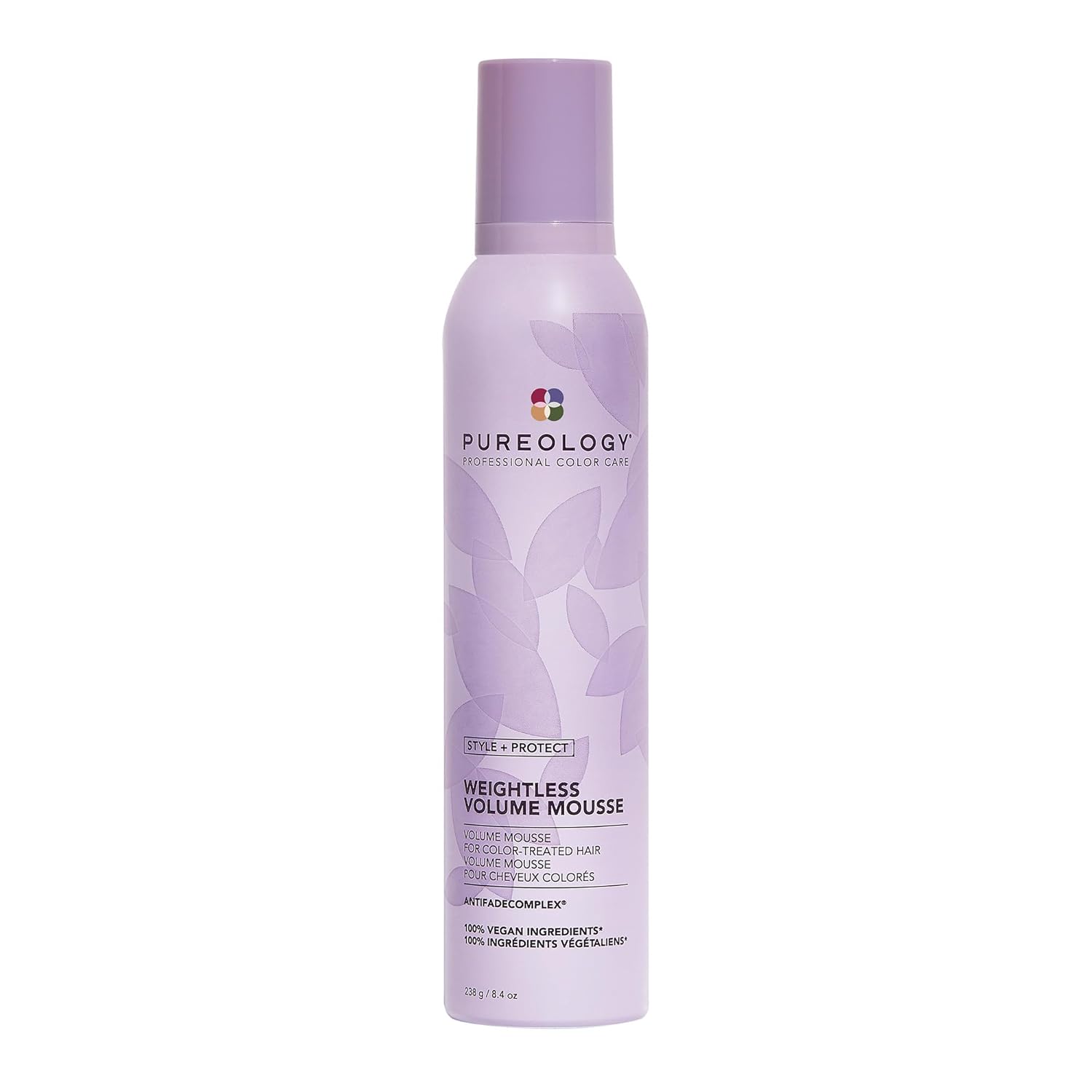 Pureology Style + Protect Weightless Volume Mousse For Fine and Color-Treated Hair - Lightweight and Volumizing Mouss, Sulfate-Free & Vegan