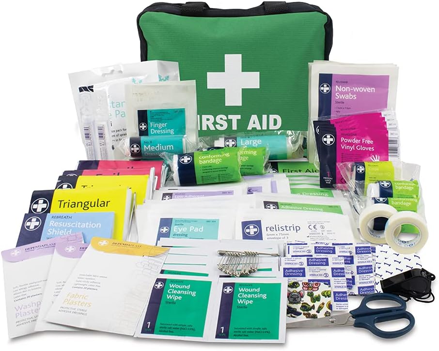 First Aid Kit Bag - 220 Piece Survival Kits - Safety Essentials for Travel, Car, Home Camping, Work, Hiking, Holiday, Outdoor Activities - Pack Supplies - Large (Package may vary)