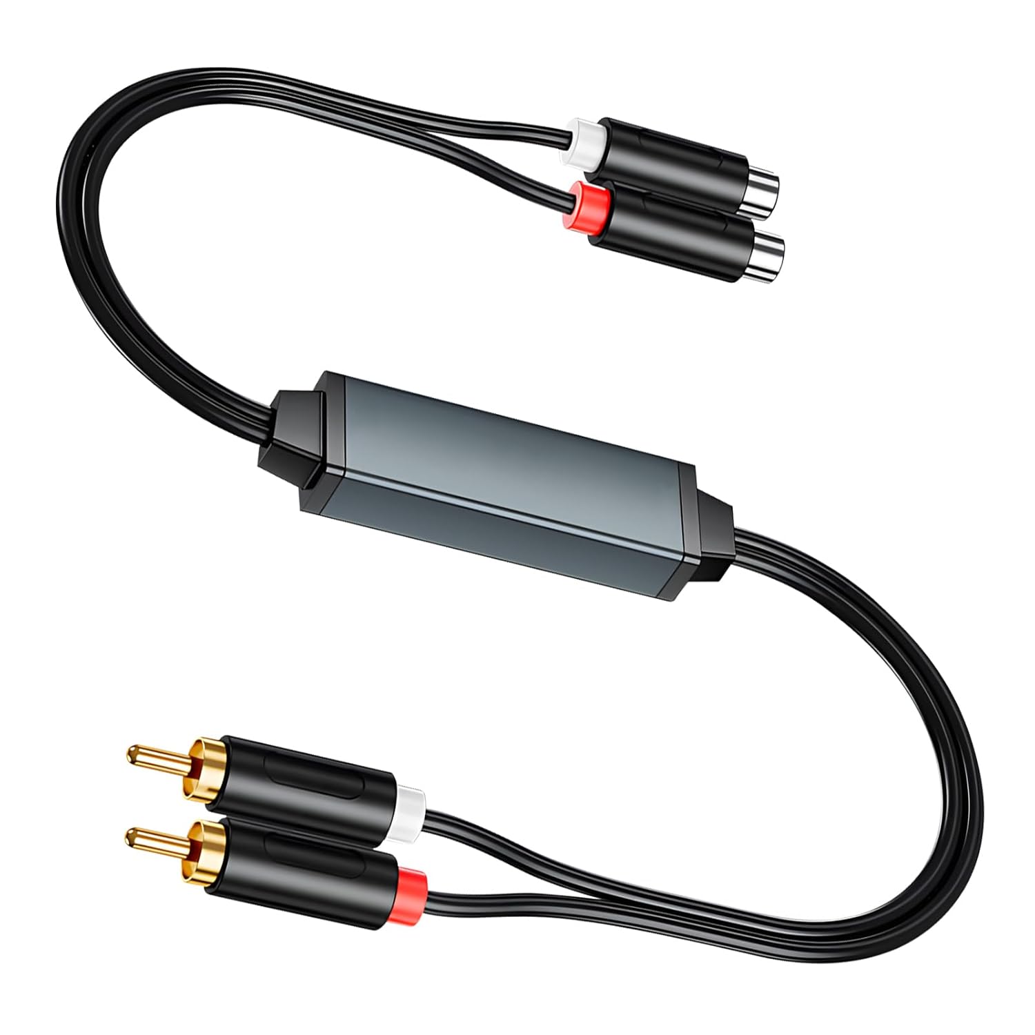 Ground Loop Isolator RCA Noise Filter for Car Audio Hum Eliminator from Home Stereo Amplifiers Plug-and-Play