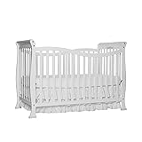 Violet 7-In-1 Convertible Life Style Crib In White, Greenguard Gold Certified, 4 Mattress Height Settings, Made Of Sustainable New Zealand Pinewood