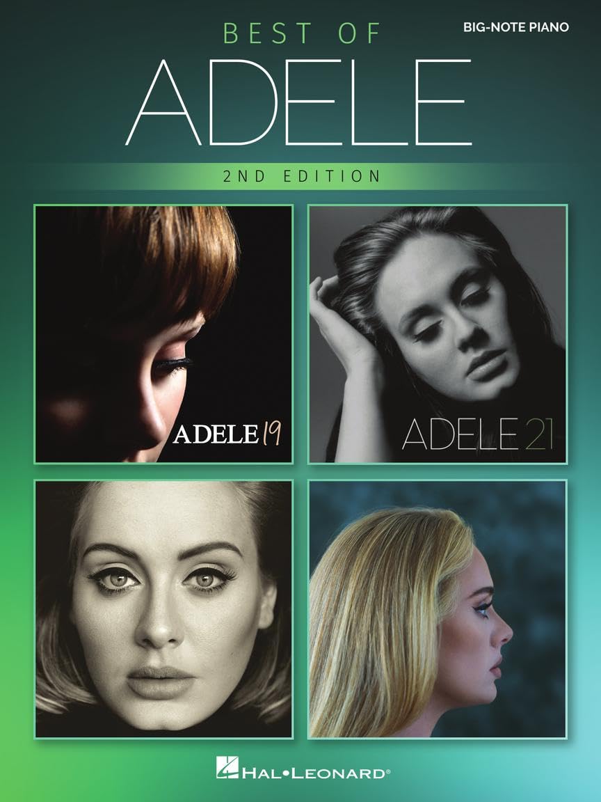 Best of Adele for Big Note Piano – 2nd Edition | 12 Easy Piano Songs with Lyrics and Chords for Beginners and Advanced Players | Hal Leonard Sheet Music Book (Easy Songbook)