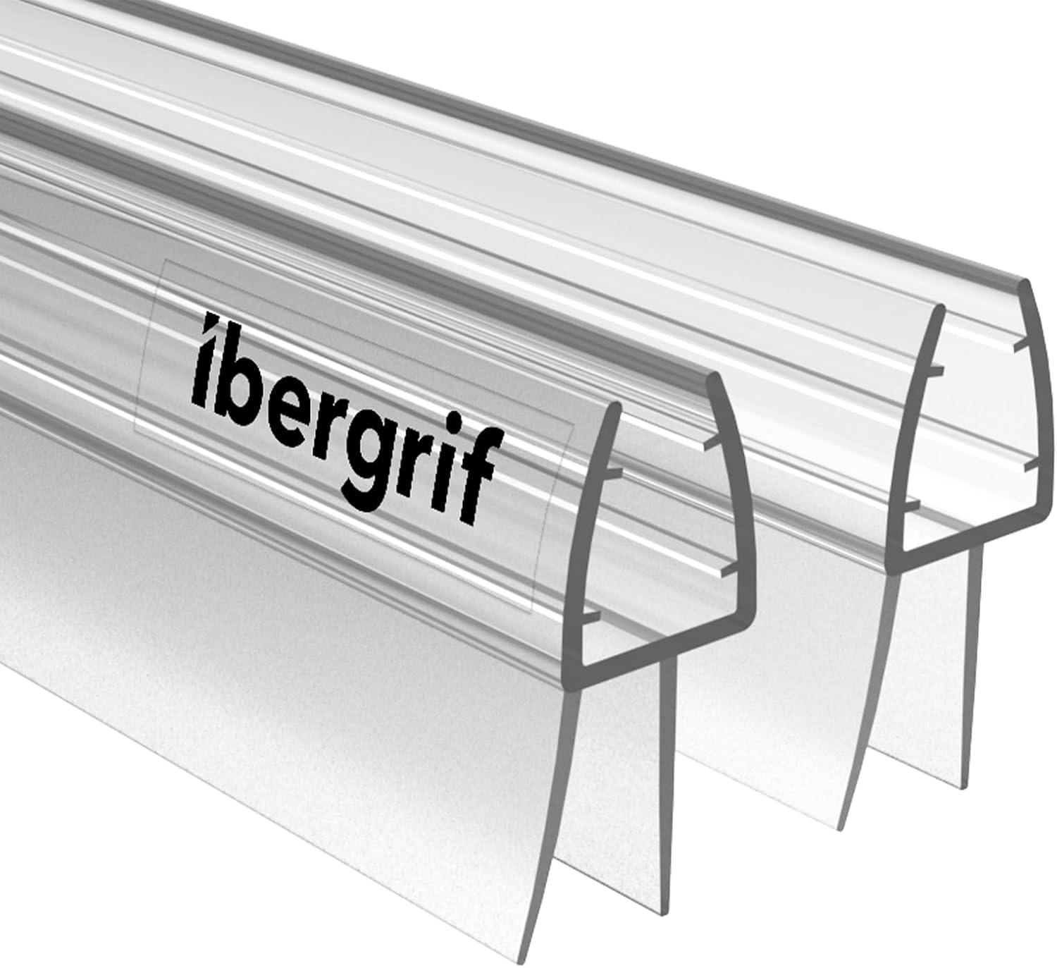 Ibergrif 2 Pack 800mm Bath Shower Screen Door Seal Strip for 5-8mm Glass Door Adjustable Length (Straight) M102-80