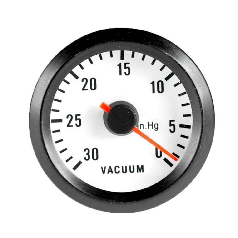 ESUPPORT Car Motor Vehicle Black Face 2" 52mm Pointer Vacuum Gauge Meter LED Light