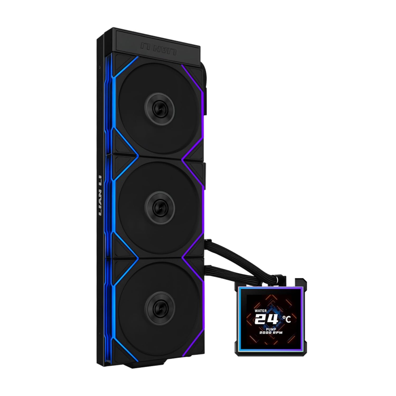 Lian Li HydroShift II LCD-S-360 TL-Liquid CPU Cooler-Black-HS2LCDS36TB