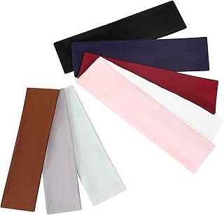 8 Pack Sport Headbands for Women, Elastic Soft Fabric Non-Slip Hair Bands Hair Warp for Daily Workout Yoga Running Sports