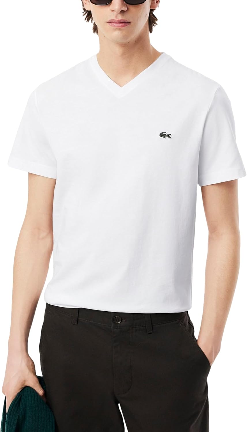 Lacoste Men's V Neck Cotton T-Shirt