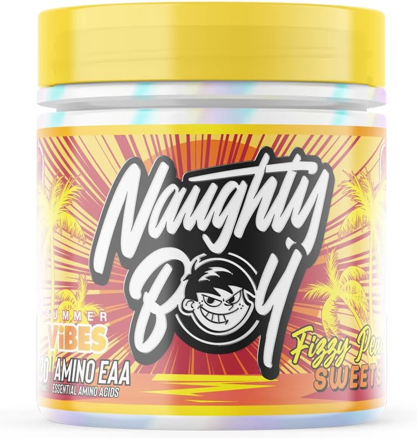 NaughtyBoy Amino EAA - Pink Lemonade, 255g, 30 Servings, Vegan BCAA & Essential, Intra-Workout & Recovery Support, Delicious Flavours, Muscle Repair & Performance