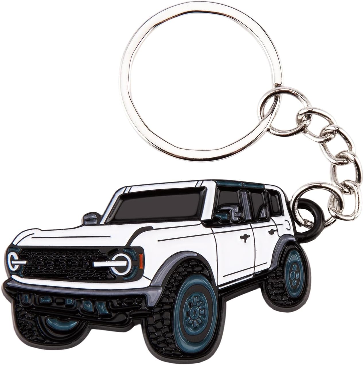 Joalpysm Car Keychain Compatible with Jeep Wrangler, Personalized Metal Keychain, Car Key Chains for Jeep Wrangler Accessories Gift for Family Friends