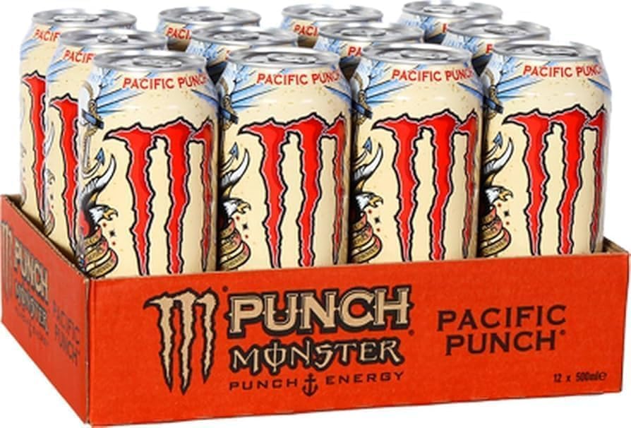 Energy drink Pacific Punch Flavour Monster Energy Drinks (12 Pack), 500ml by Kandy collection