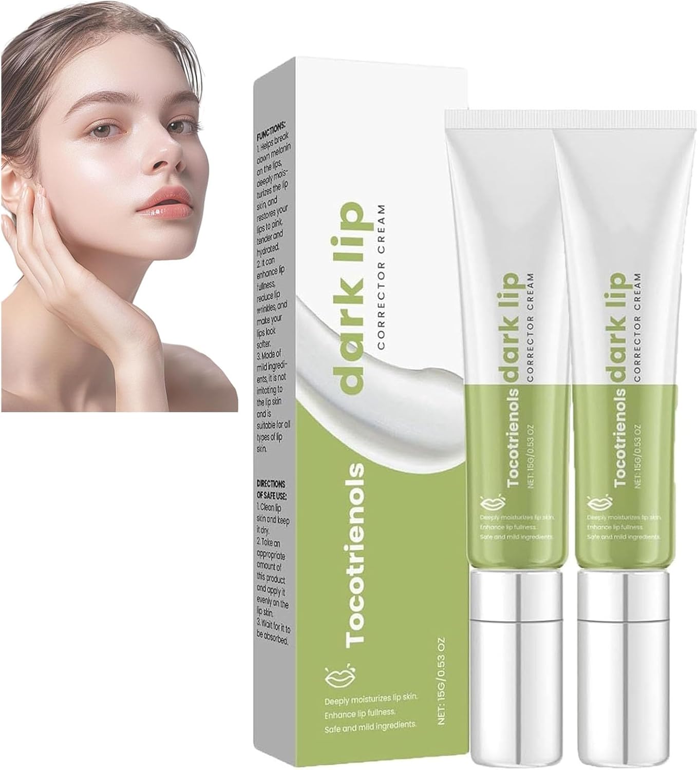 M avella Dark Lips Cream, M avella Dark Lip Corrector Cream, Lipfidence Lip Lightening for Dark Lips, Deep Hydrating & Nourishing, Unisex Formula (2pcs)