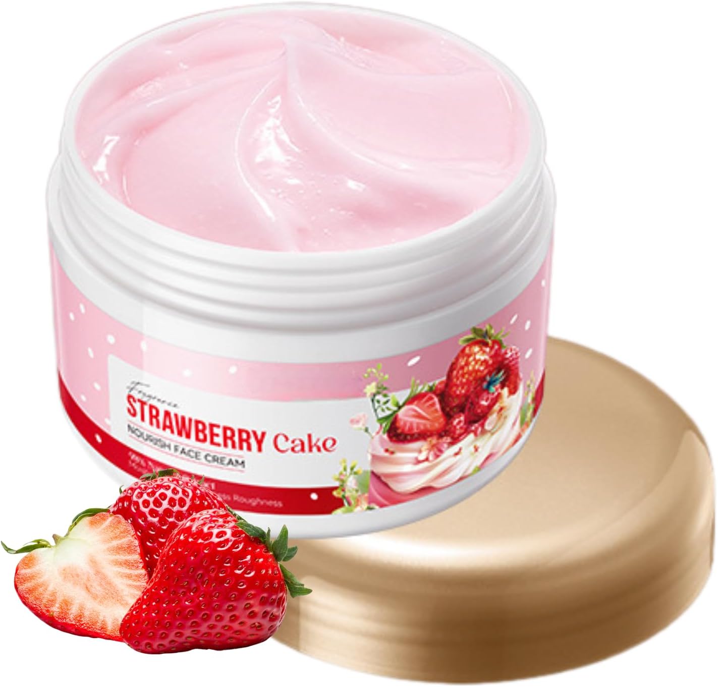 Strawberry Face Moisturiser-Face Cream for Women- Anti Wrinkle Face Cream - Moisturising Cream Face Care for Soothing and Deeply Hydrating-Hydrating Day Cream for Dry Skin