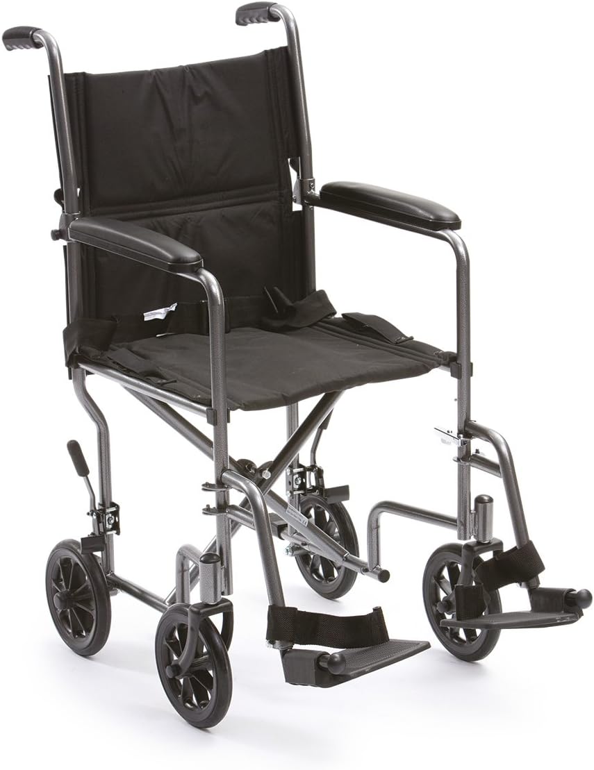 Drive Devilbiss Steel Foldable Travel Chair, 19 Inch Seat width