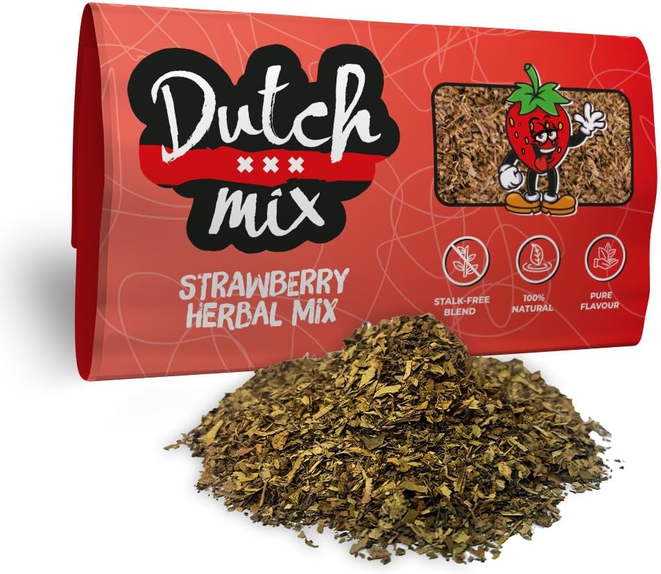 Dutch Mix Strawberry - Stalk-free & Natural - 30g Quality Herbal Mix - Amsterdam Herbal Mix as used in Coffee Shops