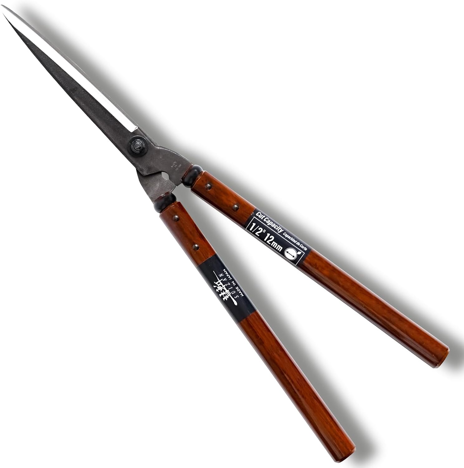 SUIZAN Hedge Shears 575mm - Professional Japanese Garden Clippers for Precise Trimming Gardening Tools