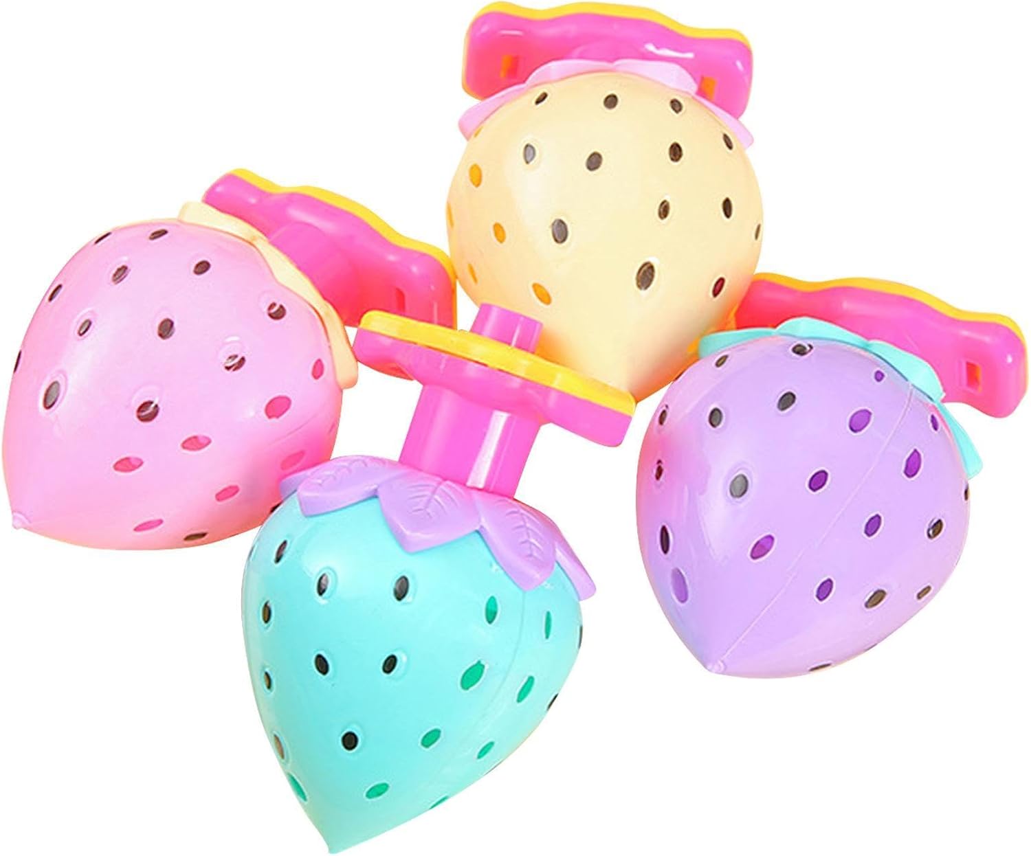 mivceklw Spinnings Light-Up Toy, Strawberry-Shaped Gyro Top, Novelty Led Rotating Toy for Kids' Playhouse, Home & Activity Centers, Great for Birthday Presents or Party Favors