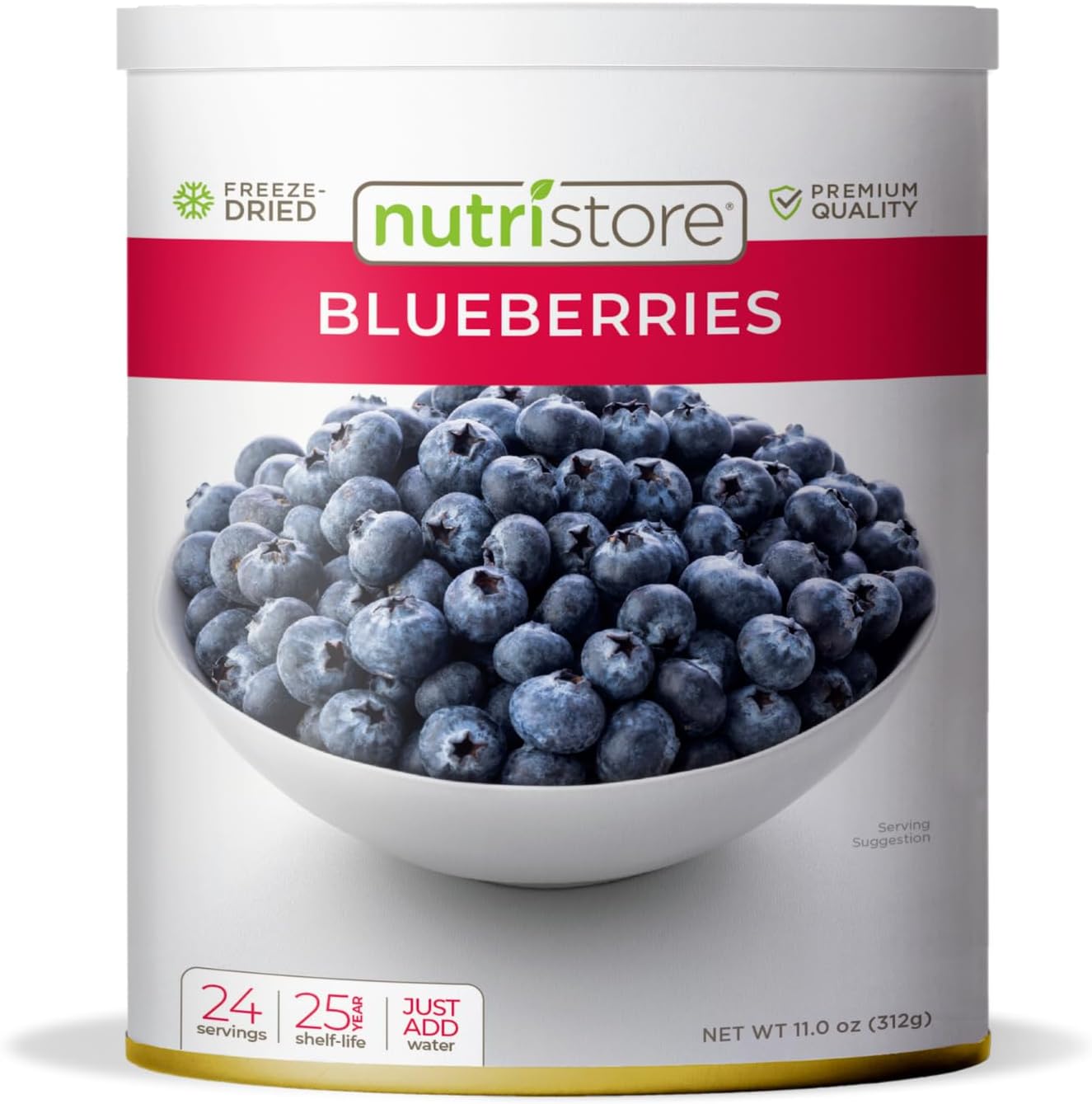Nutristore Freeze Dried Blueberries | #10 Can Fruit | Perfect Healthy Snacks | Bulk Survival Emergency Food Storage Supply | Low Carb/Calorie Canned Camping/Backpacking Supplies | 25 Year Shelf Life