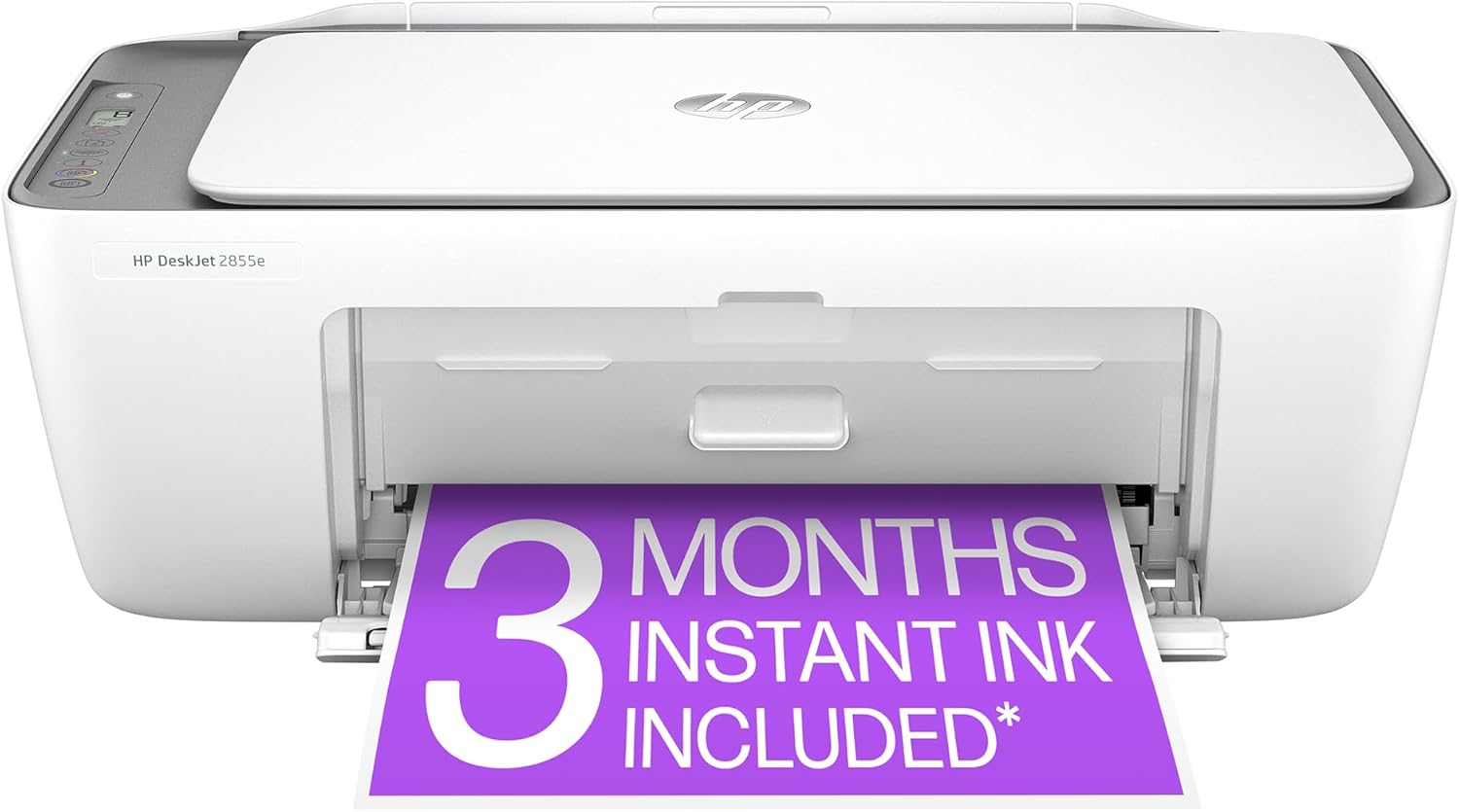 HP DeskJet 2855e Wireless All-in-One Color Inkjet Printer, Scanner, Copier, Best-for-home, 3 month Instant Ink trial included (588S5A)