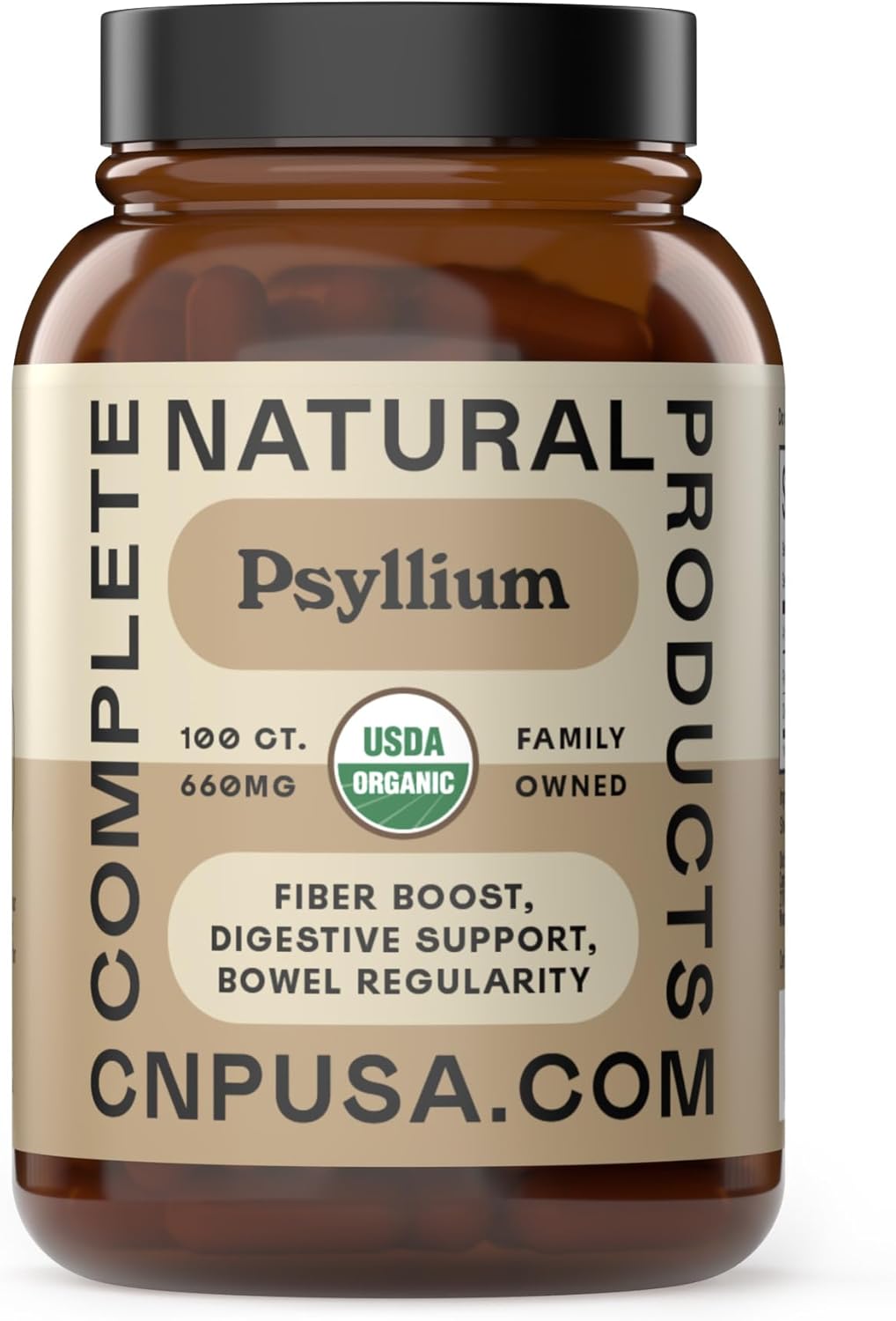 Pure Natural Whole Psyllium Husk Powder Capsules - 660mg Capsules 100 Pure Unflavored Fiber & Colon Cleanse Pills
