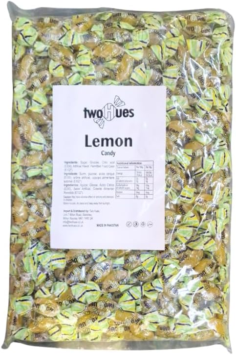 TwoHues | Lemon & Honey | HALAL | Vagetarian | Gluten FREE | Lemon & Honey Candy | Hard Candy | Hard Lemon Sweets | 1kg Pack | Pack of 1