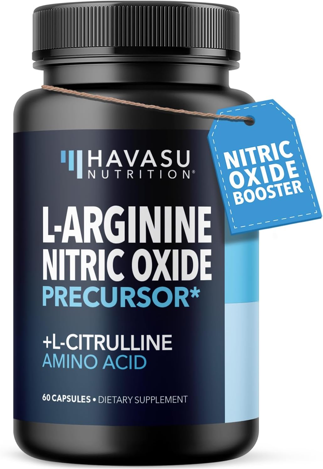 L-Arginine Capsules with L-Citrulline - Nitric Oxide Supplement - L Arginine and L Citrulline Blend - 60 Count - Vegan, Non-GMO Capsules for Performance, Endurance and Muscle Support - 1 Month Supply