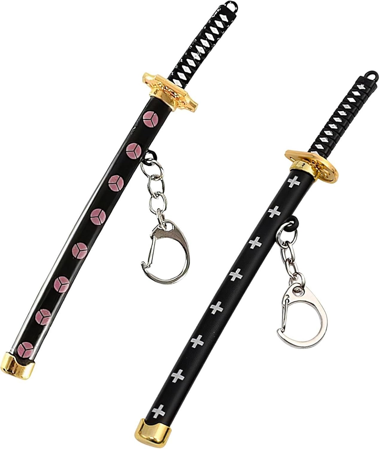 YSDYY 2 Pieces Of Samurai Keychain, Creative Weapon Keychain, Metal Keychain, Mini Knife Model Keychain, Fun Keychain