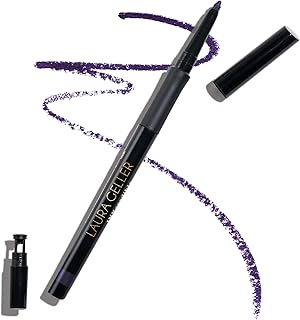 LAURA GELLER NEW YORK INKcredible Gel Eyeliner - Deep Purple - Waterproof Smudge-proof Eyeliner Pencil - Built in Sharpener