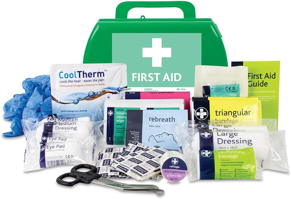 Lewis-Plast Small Premium BS8599-1 Compliant (Low Risk High Risk) First Aid Kit - First Aid Kit For Injuries