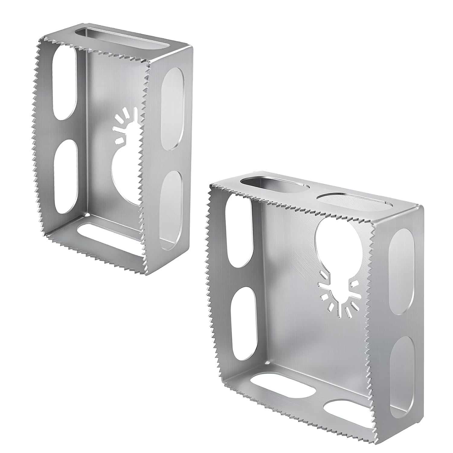 2 Pcs Square Slot Cutter Compatible for Dewalt 20V & Milwukee M18 Oscillating Multi-Tool to Cut-in Single Gang Wall Boxes,Outlet Cutter for Drywall,Efficient Carving Tool,Rectangle + Square