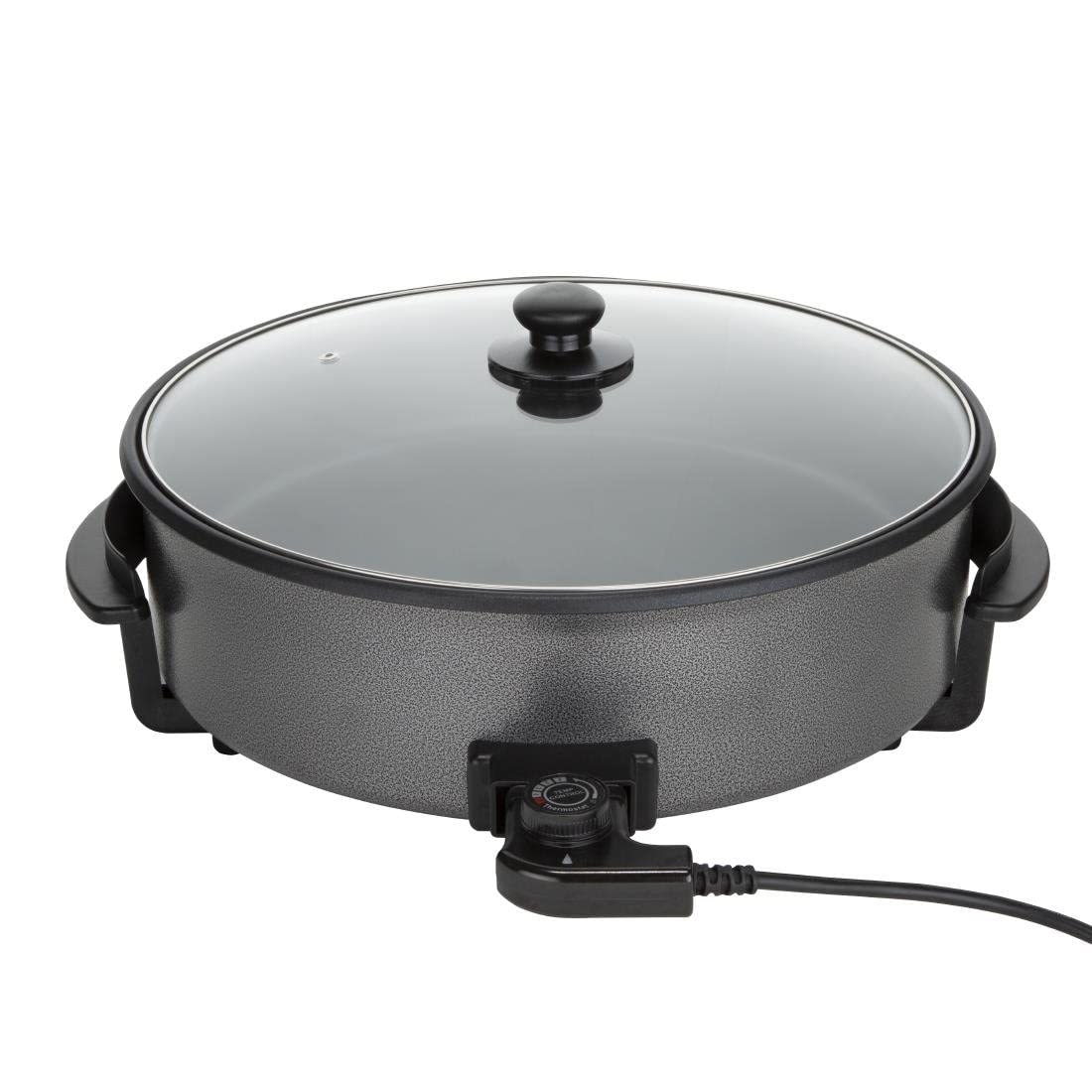 Caterlite Deep Multi Cooker in Grey with Toughened Glass Lid - 1.5kW - 90 mm